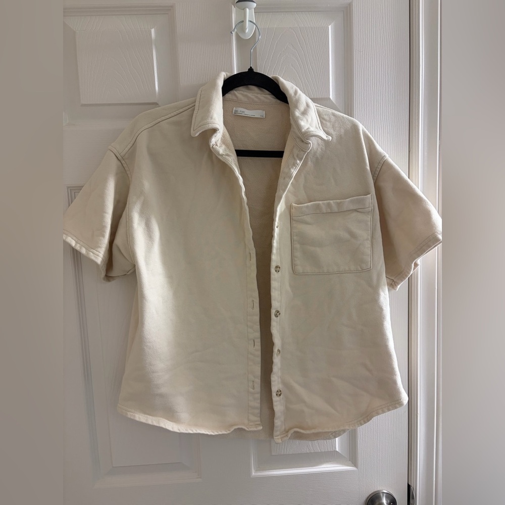 Oak & Fort Short Sleeve Button Up Shirt - Medium - Picture 1 of 6
